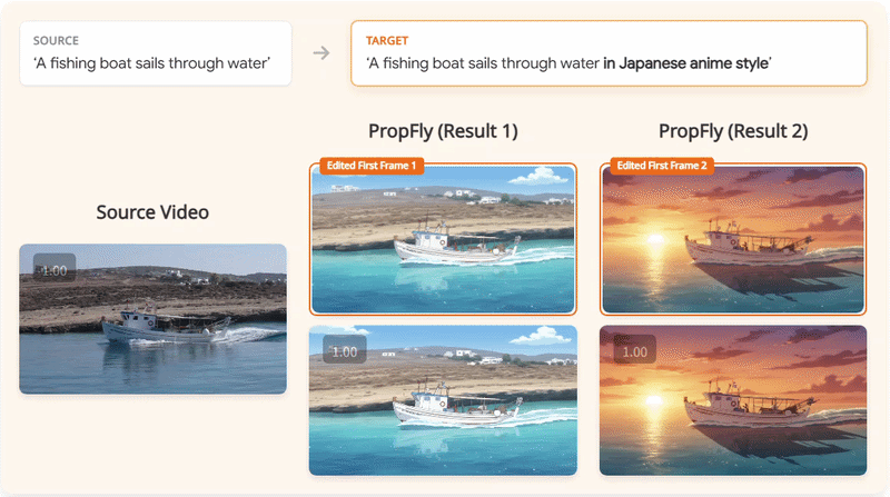PropFly: Learning to Propagate via On-the-Fly Supervision from Pre-trained Video Diffusion Models media